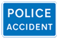 JD Motors are a contractor to Surrey Police to remove vehicles under their direction Police Accident Sign
