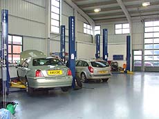 Vehicle Servicing Bays at Rowan Park, Alton